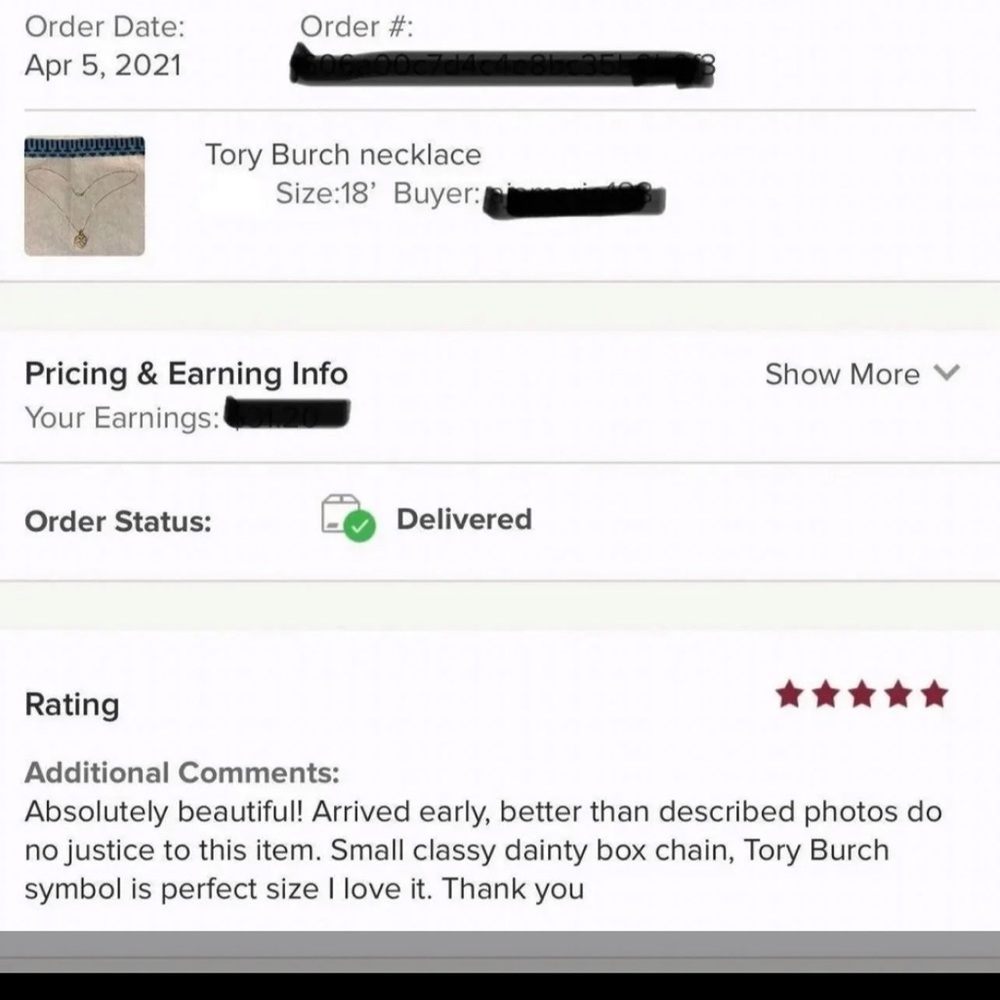 Tory Burch Pendant & Chain - Picture 4 of 5